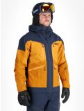 Thumbnail Picture, Naikoon ski jacket men Dark Blue Camel Honey blue, brown 