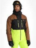 Thumbnail Picture, Object ski jacket men Cocoa Brown Black Acid Lime black, brown, yellow 