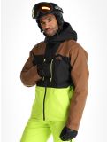 Thumbnail Picture, Object ski jacket men Cocoa Brown Black Acid Lime black, brown, yellow 