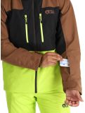 Thumbnail Picture, Object ski jacket men Cocoa Brown Black Acid Lime black, brown, yellow 