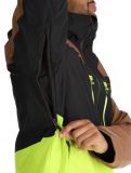 Thumbnail Picture, Object ski jacket men Cocoa Brown Black Acid Lime black, brown, yellow 