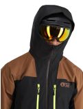 Thumbnail Picture, Object ski jacket men Cocoa Brown Black Acid Lime black, brown, yellow 