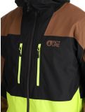 Thumbnail Picture, Object ski jacket men Cocoa Brown Black Acid Lime black, brown, yellow 