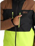 Thumbnail Picture, Object ski jacket men Cocoa Brown Black Acid Lime black, brown, yellow 