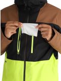 Thumbnail Picture, Object ski jacket men Cocoa Brown Black Acid Lime black, brown, yellow 