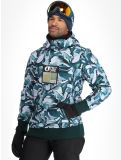 Thumbnail Picture, Printed softshell ski jacket men Peppup Print green 