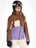 Thumbnail Picture, Seen ski jacket women Cocoa Brown Vanilla Paisley Purple beige, brown, purple 