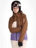 Thumbnail Picture, Seen ski jacket women Cocoa Brown Vanilla Paisley Purple beige, brown, purple 