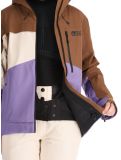 Thumbnail Picture, Seen ski jacket women Cocoa Brown Vanilla Paisley Purple beige, brown, purple 