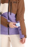 Thumbnail Picture, Seen ski jacket women Cocoa Brown Vanilla Paisley Purple beige, brown, purple 