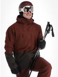 Thumbnail Picture, Track ski jacket men Andorra-Raven Grey burgundy 