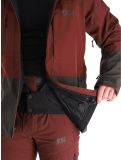 Thumbnail Picture, Track ski jacket men Andorra-Raven Grey burgundy 