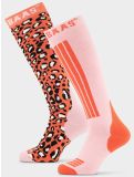 Thumbnail Poederbaas, Panther Ski Socks 2-pack ski socks 2-pack unisex Orange Multi multicolor, orange 