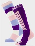 Thumbnail Poederbaas, Striped Ski Socks 2-pack ski socks 2-pack unisex Purple Pink pink 