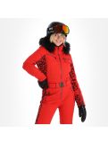 Thumbnail Poivre Blanc, Stretch Ski Overall ski suit women leopard scarlet red 