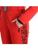 Thumbnail Poivre Blanc, Stretch Ski Overall ski suit women leopard scarlet red 