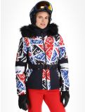 Thumbnail Poivre Blanc, Traditional 24PBH1003/WO/P ski jacket women Print Scarlet Red blue, red, white 