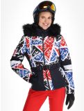 Thumbnail Poivre Blanc, Traditional 24PBH1003/WO/P ski jacket women Print Scarlet Red blue, red, white 