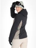 Thumbnail Rehall, Meave-R ski jacket women Feldspar beige, black, green 