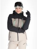 Thumbnail Rehall, Meave-R ski jacket women Feldspar beige, black, green 