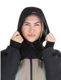 Thumbnail Rehall, Meave-R ski jacket women Feldspar beige, black, green 