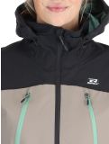 Thumbnail Rehall, Meave-R ski jacket women Feldspar beige, black, green 