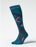 Thumbnail Stox, Merino Skiing compression socks women Teal / Pink green, pink 