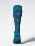 Thumbnail Stox, Merino Skiing compression socks men Teal / Red Fluor green, red 