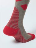 Thumbnail Stox, Merino Skiing compression socks women Taupe / Red grey, red 