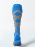 Thumbnail Stox, Merino Skiing compression socks men Taupe / Cobalt blue, grey 