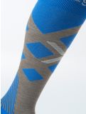 Thumbnail Stox, Merino Skiing compression socks men Taupe / Cobalt blue, grey 