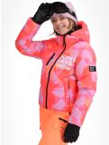 Thumbnail Superdry, Hooded Ski Boxy Puffer ski jacket women Brush Camo Coral pink 