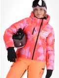 Thumbnail Superdry, Hooded Ski Boxy Puffer ski jacket women Brush Camo Coral pink 