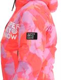 Thumbnail Superdry, Hooded Ski Boxy Puffer ski jacket women Brush Camo Coral pink 