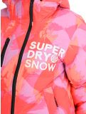 Thumbnail Superdry, Hooded Ski Boxy Puffer ski jacket women Brush Camo Coral pink 