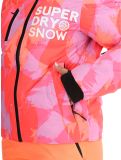 Thumbnail Superdry, Hooded Ski Boxy Puffer ski jacket women Brush Camo Coral pink 