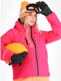 Thumbnail Superdry, Hooded Ski Boxy Puffer ski jacket women Hyper Fire Pink pink 