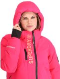 Thumbnail Superdry, Hooded Ski Boxy Puffer ski jacket women Hyper Fire Pink pink 