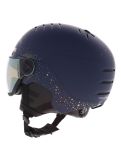 Thumbnail Uvex, Wanted Visor Women Edition ski helmet with visor unisex Polar Sparkle / Mirror Gold blue 