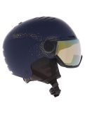 Thumbnail Uvex, Wanted Visor Women Edition ski helmet with visor unisex Polar Sparkle / Mirror Gold blue 