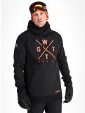 Thumbnail Watts, ORBITAL softshell ski jacket men Black / Fluo Orange black, orange 