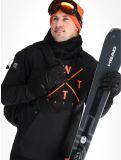 Thumbnail Watts, ORBITAL softshell ski jacket men Black / Fluo Orange black, orange 