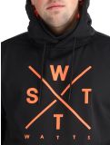 Thumbnail Watts, ORBITAL softshell ski jacket men Black / Fluo Orange black, orange 