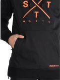 Thumbnail Watts, ORBITAL softshell ski jacket men Black / Fluo Orange black, orange 