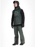 Thumbnail Watts, ORBITAL softshell ski jacket men Forest / White black, green, white 