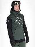 Thumbnail Watts, ORBITAL softshell ski jacket men Forest / White black, green, white 