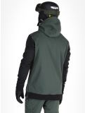 Thumbnail Watts, ORBITAL softshell ski jacket men Forest / White black, green, white 