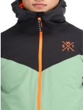 Thumbnail Watts, STORM ski jacket men Sage / Fluo Orange green, orange 