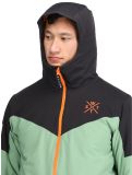 Thumbnail Watts, STORM ski jacket men Sage / Fluo Orange green, orange 