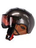 Thumbnail Kask, Elite Pro, ski helmet, carbon/brown - gold mirror visor